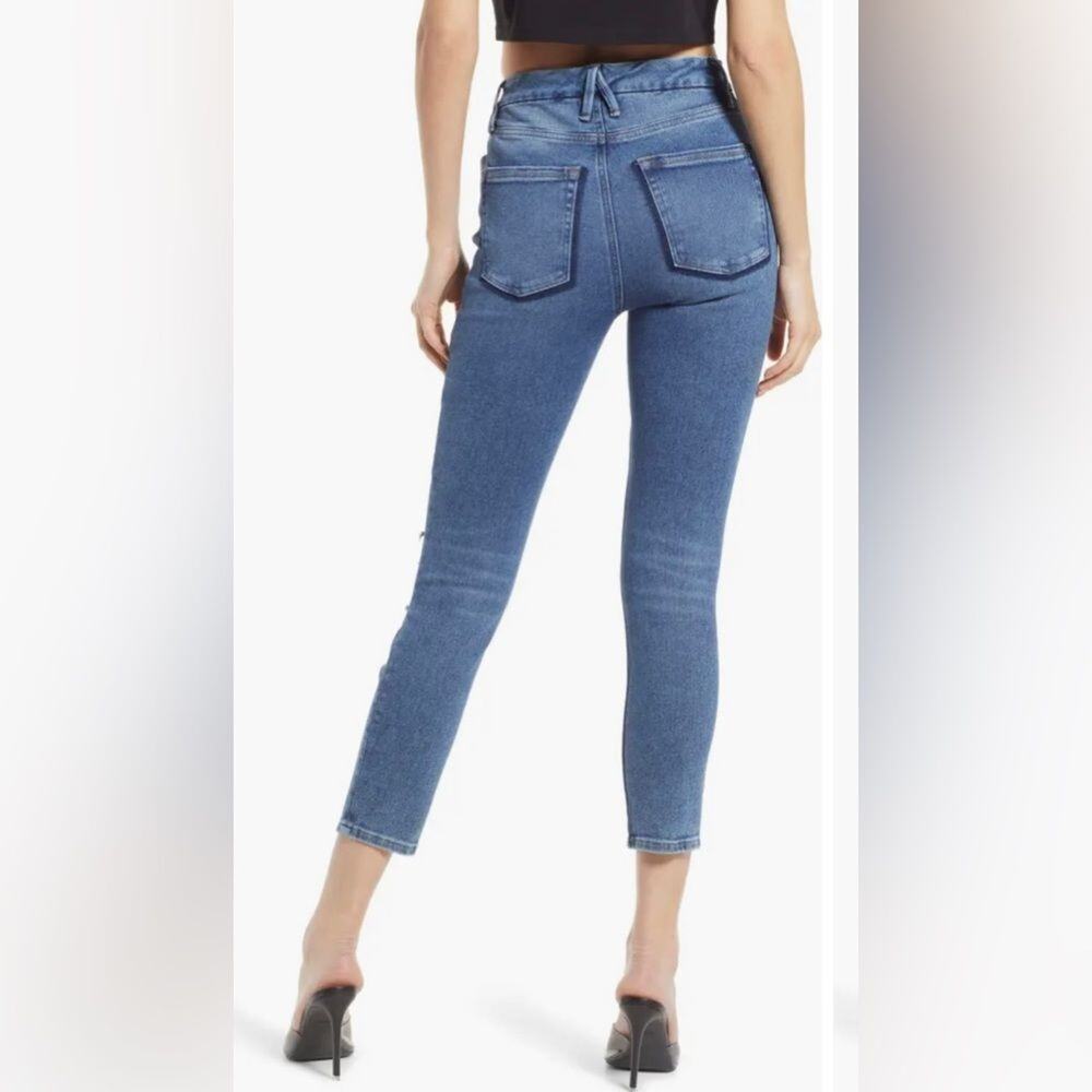 Good American Distressed Blue Skinny Jeans - Picture 2 of 11
